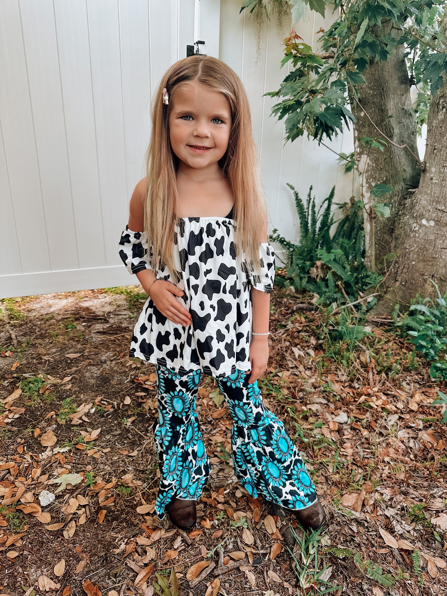 Cow Print & Turquoise Set